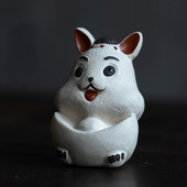 Purpursarkana smilšu tēja Mājdzīvnieku rotājumi Trušu tēja Rotaļ urinēšanas lelles tējas komplekts urinēšanas ūdens aerosola piederumi