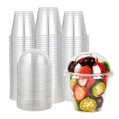 20PCS Пластмасови десертни чаши за еднократна употреба Парти чаши за сладолед Напитки Контейнери за желе за храна