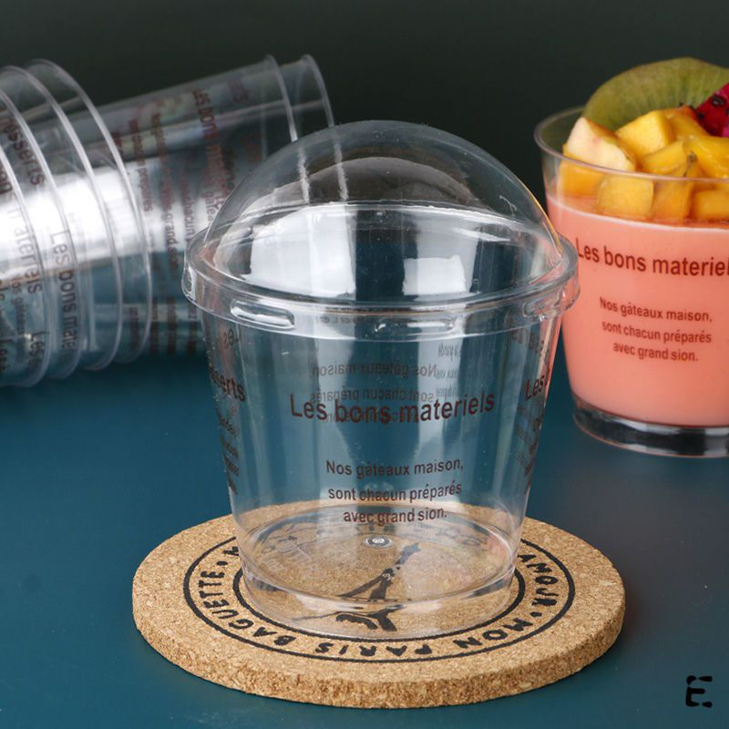 20 vnt vienkartiniai plastikiniai desertiniai puodeliai vakarėliams ledų gėrimų puodeliai maisto želė indai