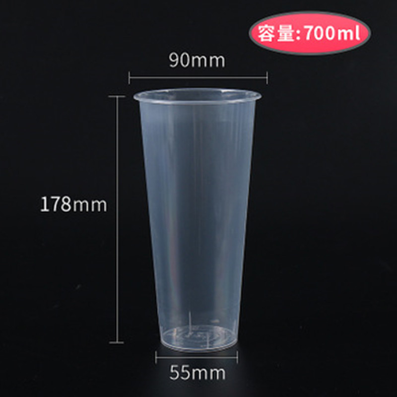 kietas daugkartinis BubbLe arbatos puodelis vienkartinis plastikinis pieno arbatos boba puodelis vakarėliui su vienkartiniu dangteliu ir šiaudų verrinos taurėmis