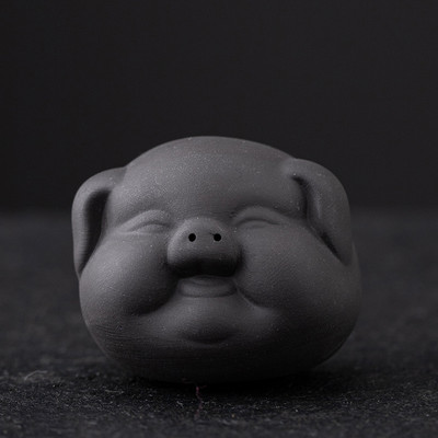 1 gab. Lucky Pig statuja, tēja figūriņa, ar rokām gatavots tējas komplekts, aksesuāri, ķīniešu purpura māla tēja, mājdzīvnieku veikals, rotājumi, amatniecība, dāvanas