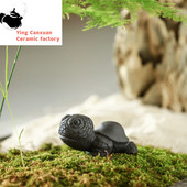 Purple Sand Fine Tea Carve Lucky Decoration Longevity Turtle Tea-Soaked Tea Pet Kung Fu Tea Cover Support Turtle Chinese Yixing