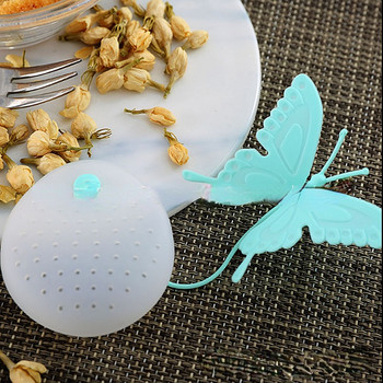 Hot Sale Butterfly Tea Bags Strainers Filter Infuser Silica Cute bags for Tea & Coffee Drinkware Είδη Δωρεάν αποστολή