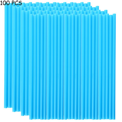 100 vnt spalvingi vienkartiniai plastikiniai gėrimo šiaudeliai Ilgi lankstūs šiaudeliai vestuvių gimtadienio vakarėliui Kūrybiniai virtuvės aksesuarai