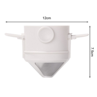 1 gab. Kafijas filtrs Pārnēsājams nerūsējošā tērauda pilienveida kafijas tējas turētājs Piltuves grozi Atkārtoti lietojami tējas iesmidzināšanas statīvs kafijas pilinātājs