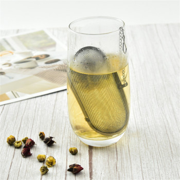 Επαναχρησιμοποιήσιμη συσκευή έγχυσης τσαγιού που κλειδώνει Spice Mesh Φίλτρο τσαγιού Έγχυση από ανοξείδωτο ατσάλι Spice Loose Tea Leaf Βότανα Αξεσουάρ κουζίνας