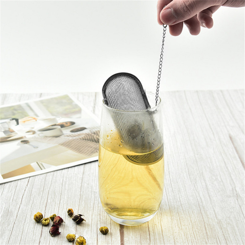 Atkārtoti lietojams tējas infūzijas slēdža bloķēšanas garšvielu tīkls tējas filtra infuzētājs nerūsējošā tērauda garšvielu vaļēju tējas lapu augu rīks virtuves piederumi