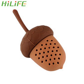 HILIFE tējas rīki Tējas iesmidzinātājs Garšvielu difuzors Virtuves piederumi Sīkrīki Zāļu filtrs Silikona tējas maisiņš sietiņš ozolzīles forma
