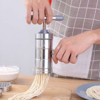 Χειροκίνητο Noodle Maker Ανοξείδωτο ατσάλι Πρέσα ζυμαρικών Μηχανή μανιβέλας κόφτης φρούτων αποχυμωτής Μαγειρικά σκεύη παρασκευής σπαγγέτι Εργαλεία κουζίνας