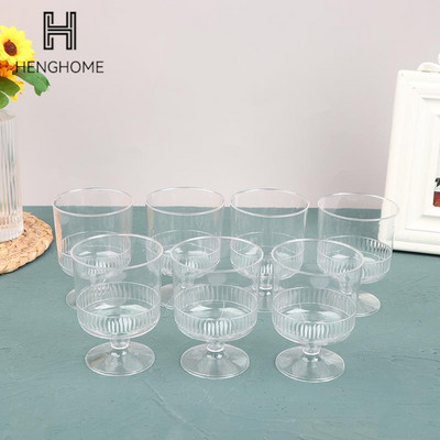 10db Mini eldobható poharak Puding Jelly Mousse Fagylalt csésze Előétel tál Otthoni Desszertbolthoz Élelmiszertartó Műanyag csészék