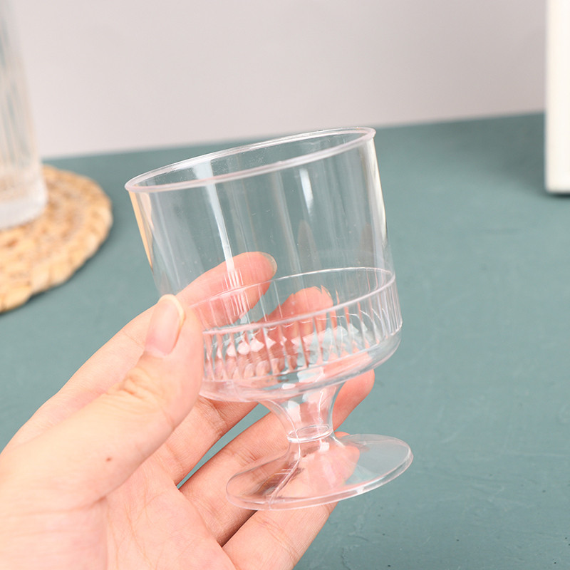 10 vnt Mini vienkartiniai puodeliai Pudingo želė putėsiai Ledų puodelis Užkandžių dubuo Namų desertų parduotuvė Maisto indelis Plastikiniai puodeliai