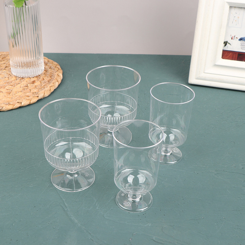 10 vnt Mini vienkartiniai puodeliai Pudingo želė putėsiai Ledų puodelis Užkandžių dubuo Namų desertų parduotuvė Maisto indelis Plastikiniai puodeliai