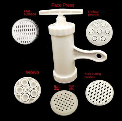 Ръчна пластмасова преса за юфка Многофункционална наденица за пълнене на юфка Домашна наденица Домакински 5 Подметка Маркировка Натиск Повърхностна единица