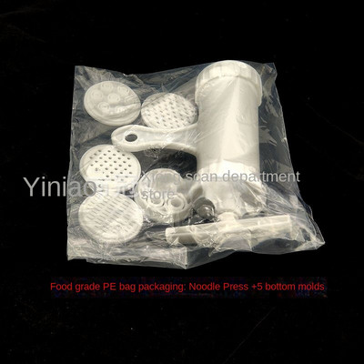 Ръчна пластмасова преса за юфка Многофункционална наденица за пълнене на юфка Домашна наденица Домакински 5 Подметка Маркировка Натиск Повърхностна единица