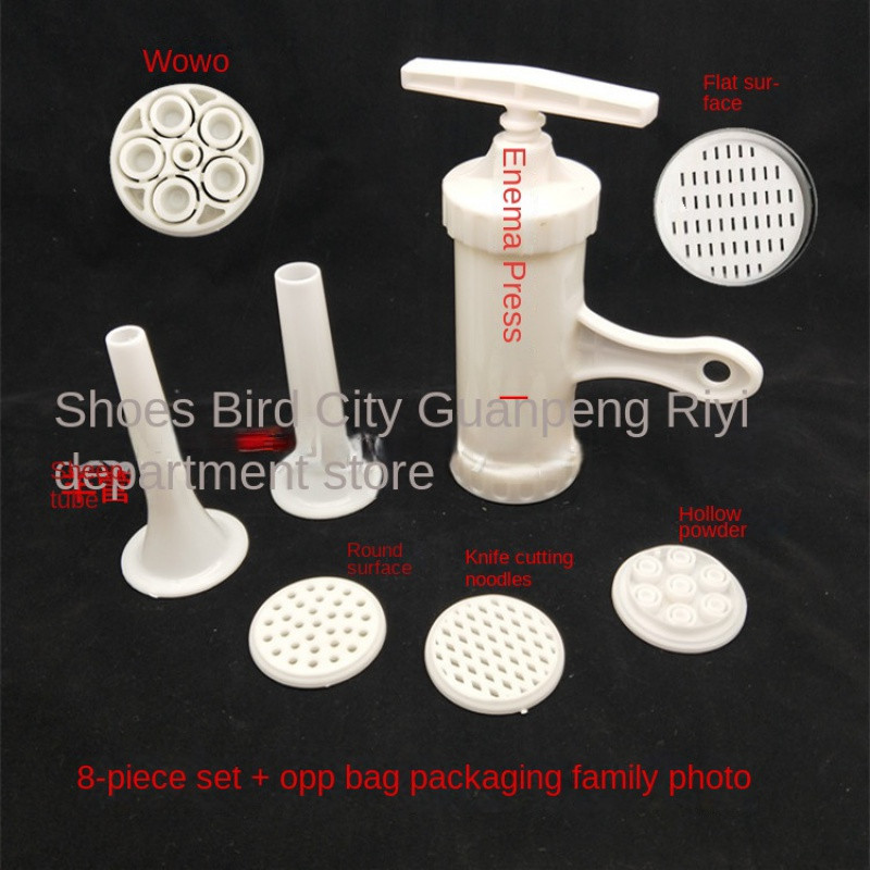 Ръчна пластмасова преса за юфка Многофункционална наденица за пълнене на юфка Домашна наденица Домакински 5 Подметка Маркировка Натиск Повърхностна единица