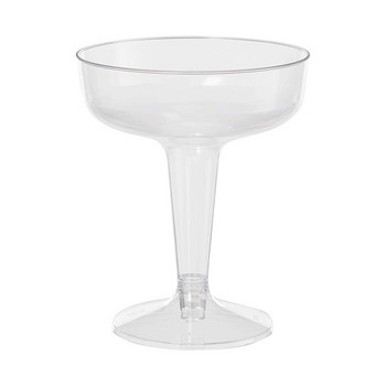 6 τμχ/Σετ Πλαστικά φλάουτα σαμπάνιας μιας χρήσης για πάρτι γενεθλίων Glitter Wedding Party Plastic Toasting Clear Cup 120ML/150ML