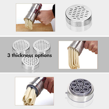 Домашен ръчен уред за приготвяне на юфка Уред за ръчно изстискване на юфка Преса от неръждаема стомана Машина за спагети за макаронени изделия Кухненски аксесоари