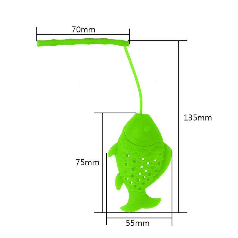 NICEYARD, drăguțe pentru pescuit, strecurătoare de ceai, strecurătoare de ceai din silicon, rezistență la temperatură înaltă, vase de ceai reutilizabile, instrumente pentru ceai, pungă de ceai