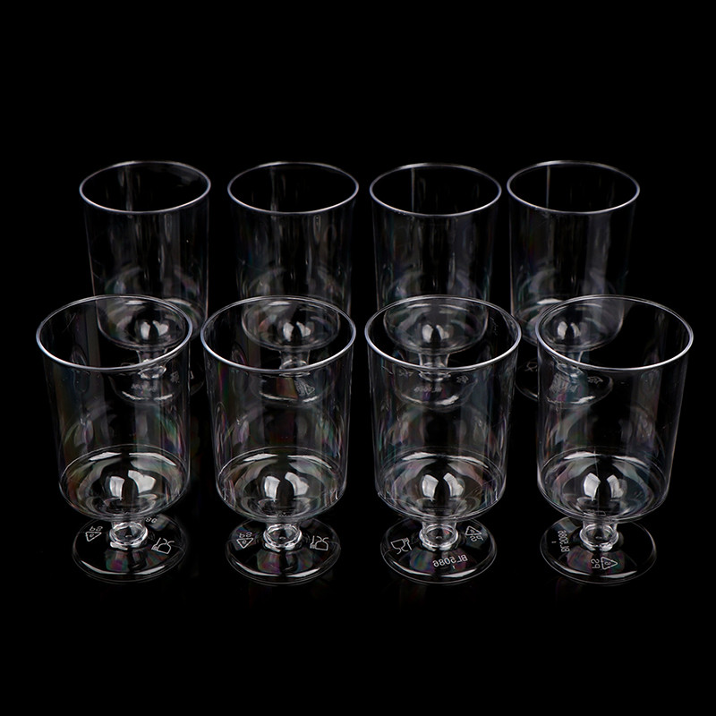 10 vnt. Skaidrūs mini vienkartiniai puodeliai Mousse Cup Pudingo puodelis Želė puodelis Mažas vyno stiklas Aviacijos puodelis Taurės plastikinis puodelis