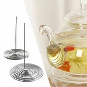 6 vnt. nešiojamasis antgalis spyruoklinis sietelis nerūdijančio plieno arbatos sietelis arbatinuko filtrai arbatos puodelio šlako atskyrimo filtras palaidų lapų arbatai