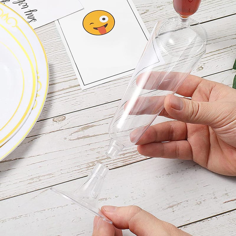 12 buc. Flaute de unică folosință din plastic, 150 ml, pahar de cocktail de șampanie, pahare de vin transparent, pentru petrecere de aniversare, pentru festival de nuntă, pahare pentru băuturi