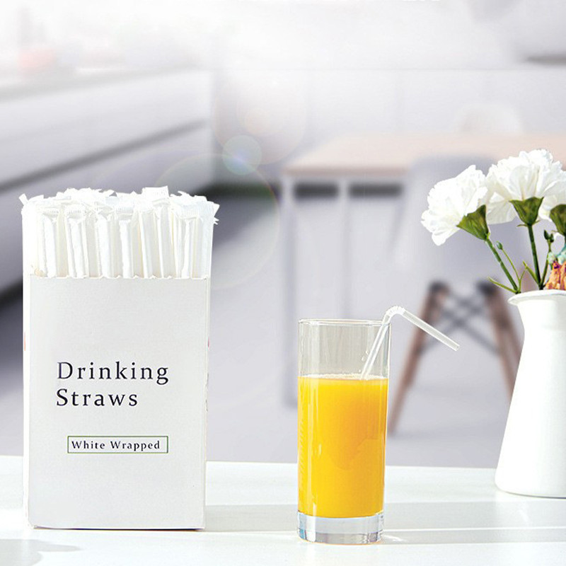 100/300 vnt vienkartiniai šiaudeliai skaidrūs sojos pieno sultys jogurtas smaili kietieji šiaudeliai Vienkartiniai virtuvės reikmenys pp šiaudeliai plastikiniai