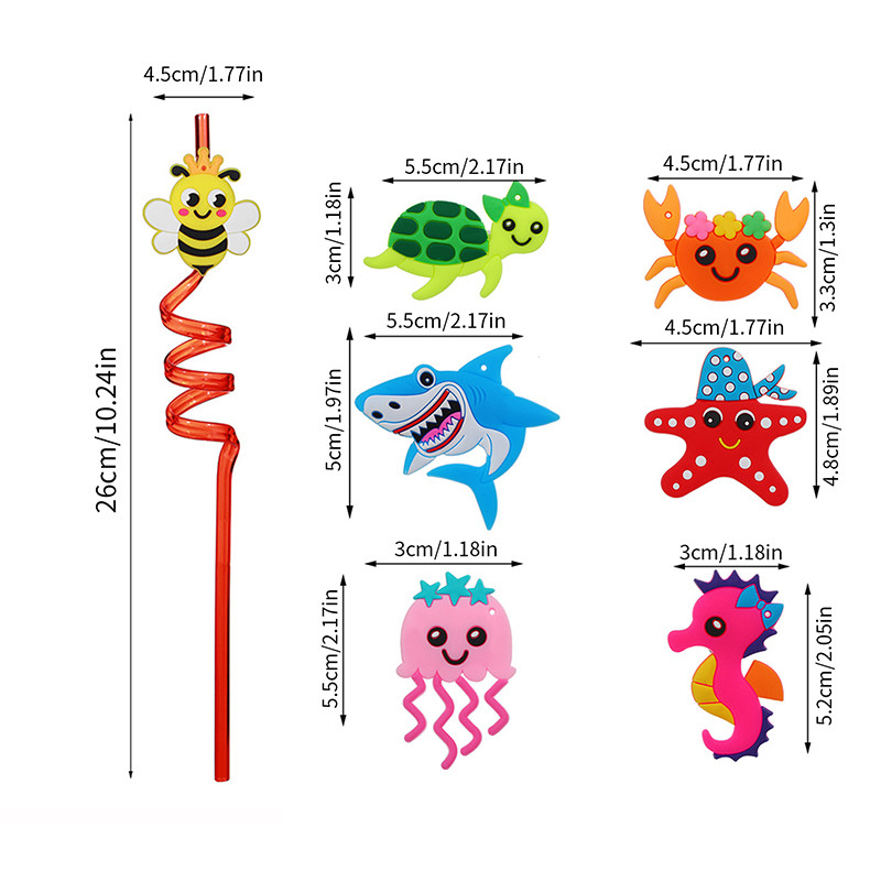 8db 25 cm-es újrafelhasználható dinoszaurusz szívószálak műanyag szívószálak gyerekeknek születésnapi parti díszek Dino születésnapi parti kellékek