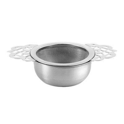 Restoran Cjedilo za listove čaja s dvostrukom ručkom Mrežasti filtar Alat za cijeđenje od nehrđajućeg čelika Kuhinjski dodaci Srebrni