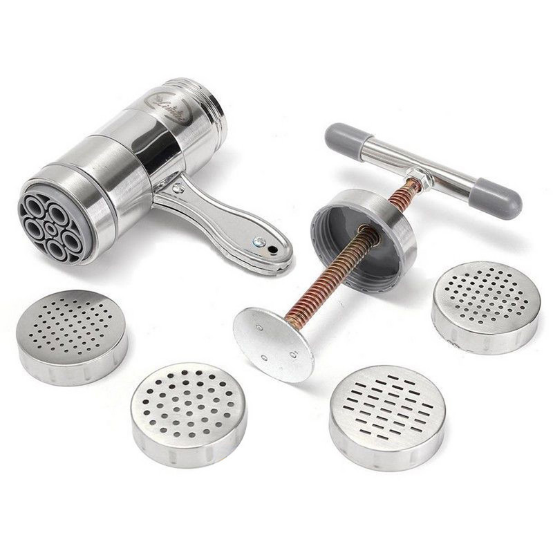 Rankinis makaronų gaminimo staklių spaudimo makaronų aparatas iš nerūdijančio plieno spagečių gaminimo sunkiasvoris spiralizatorius Rankinis sukamas staklių gamintojas