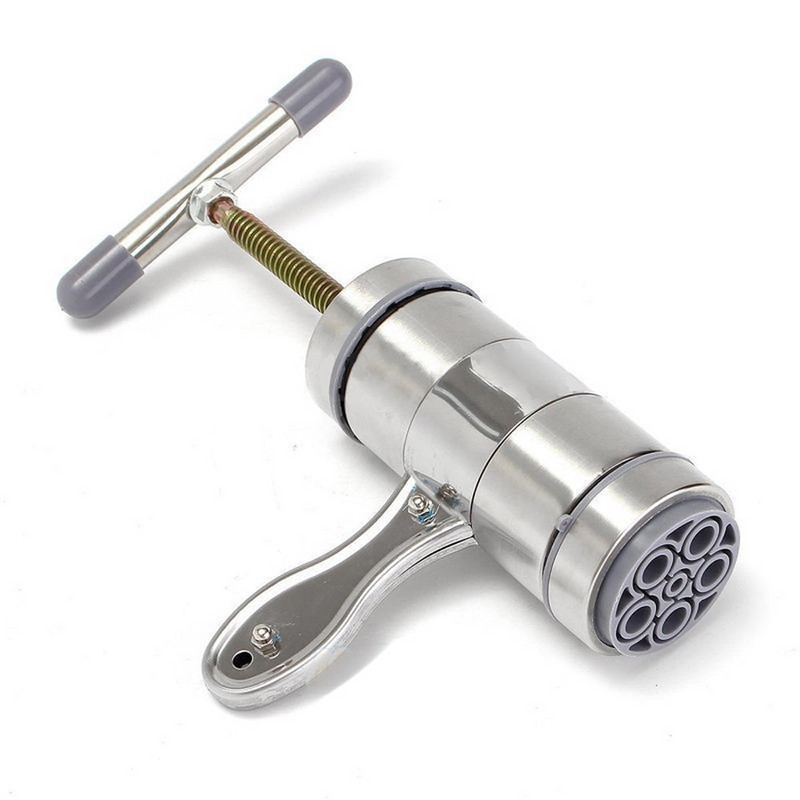 Rankinis makaronų gaminimo staklių spaudimo makaronų aparatas iš nerūdijančio plieno spagečių gaminimo sunkiasvoris spiralizatorius Rankinis sukamas staklių gamintojas