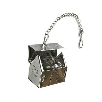 Настойка за чай с форма на малка къща Цедка за чай с насипни листа Многофункционален филтър за подправки от неръждаема стомана за многократна употреба