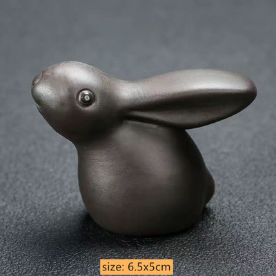 Jauki purpursarkanu smilšu mini trušu tēja mājdzīvnieku rotājumi ar rokām izgatavoti multfilmu modeļu ornamenti, izsmalcināti tējas galda piederumi, tējas trauku dekori