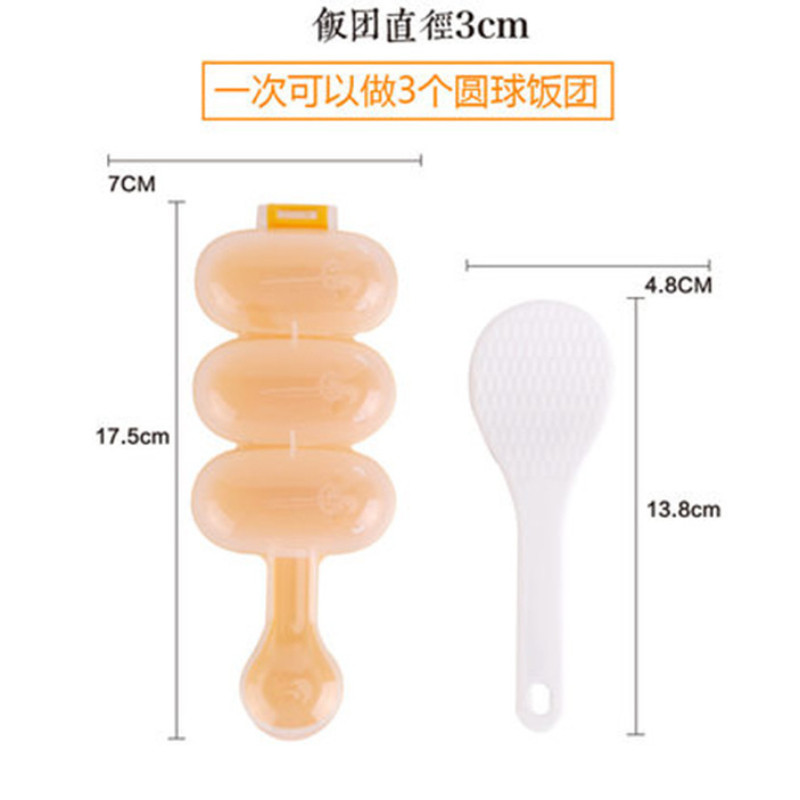 Purtymo ryžių ir daržovių suktinukų formelės 3 sušių kamuoliukų formelės Greitos gamybos ryžių ir daržovių suktinukai Įrankiai Kūrybiniai namai Mieli