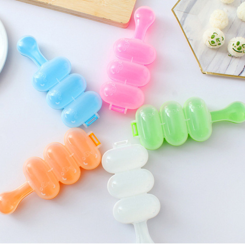 Purtymo ryžių ir daržovių suktinukų formelės 3 sušių kamuoliukų formelės Greitos gamybos ryžių ir daržovių suktinukai Įrankiai Kūrybiniai namai Mieli