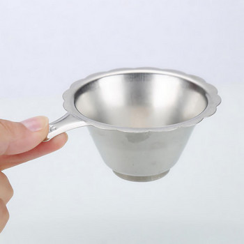 Мрежеста цедка за чай от неръждаема стомана за многократна употреба Филтър за чай Листна фуния Инфузер за чай Съдове за напитки Кухненски аксесоари