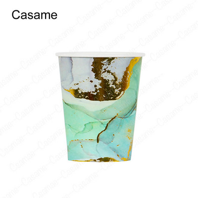 Arany Rózsaszín Luxus Papírpoharak Gyerekek Születésnapi Party Díszek Gyerek Parti Kellékek Csészék Eldobható étkészletek Aranyos csészék