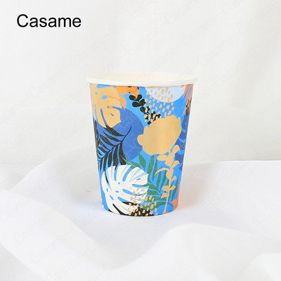 Arany Rózsaszín Luxus Papírpoharak Gyerekek Születésnapi Party Díszek Gyerek Parti Kellékek Csészék Eldobható étkészletek Aranyos csészék