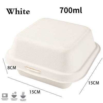 20 vnt. vienkartinė priešpiečių dėžutė ekologiška „Bento Box“ kepyklų talpykla Vaisių mėsainių pyrago patiekalų paruošimo pakavimo maisto talpa