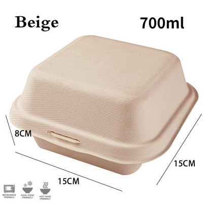 20 vnt. vienkartinė priešpiečių dėžutė ekologiška „Bento Box“ kepyklų talpykla Vaisių mėsainių pyrago patiekalų paruošimo pakavimo maisto talpa