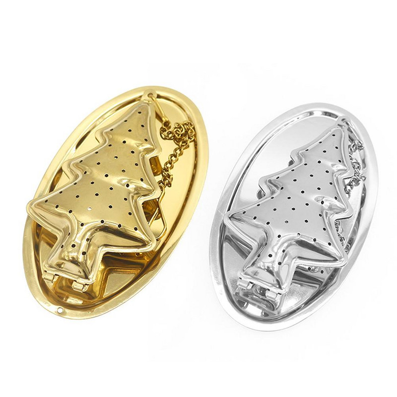 Filtru de ceai din oțel inoxidabil Filtru de ceai pentru brad de Crăciun pentru prepararea de ceai Filtru de ceai multifuncțional pentru condimente pentru bar de bucătărie