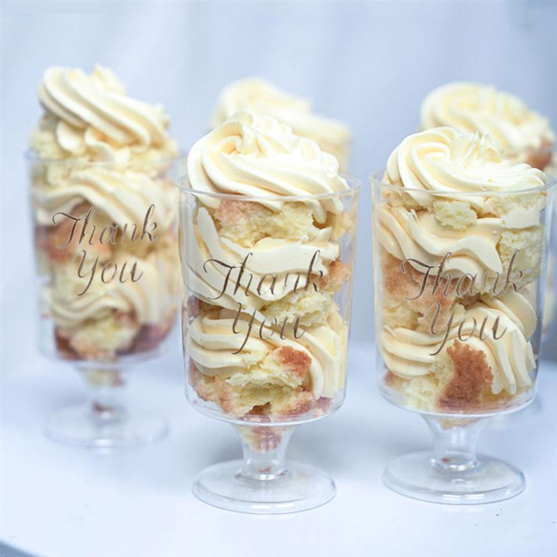 30db Pudingpoharak Mini Mousse Poharak Party Cake Tároló Poharak Zselés műanyagpoharak Mousse Puding Jelly Borpohár Repülőspohár Serleg