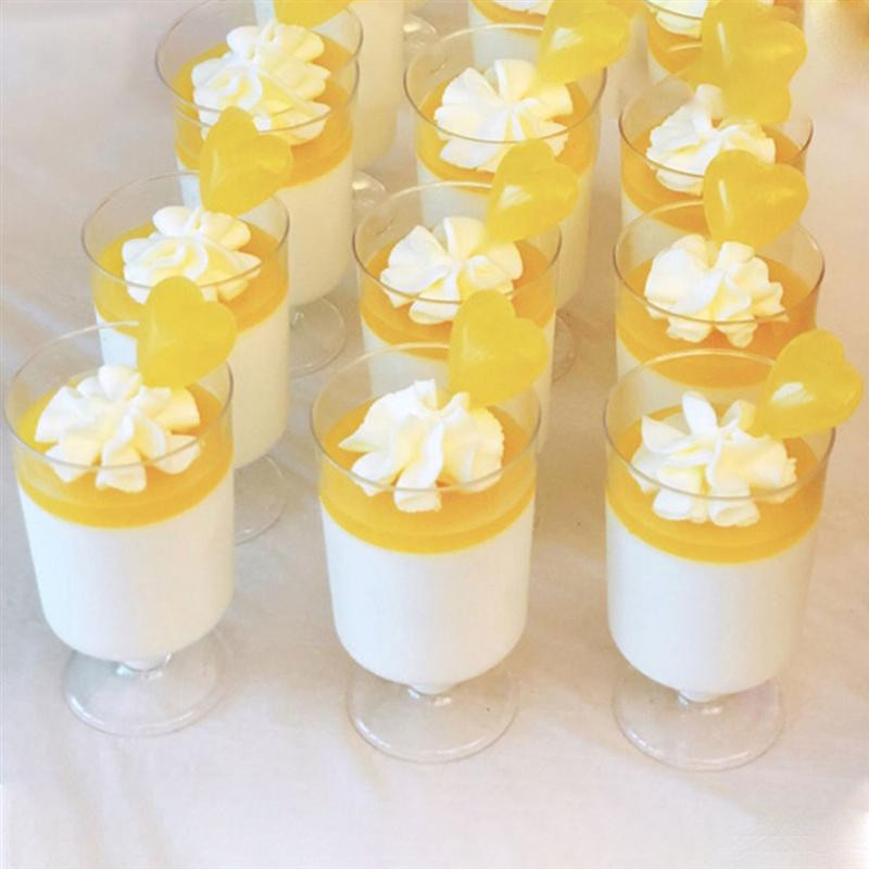 30db Pudingpoharak Mini Mousse Poharak Party Cake Tároló Poharak Zselés műanyagpoharak Mousse Puding Jelly Borpohár Repülőspohár Serleg