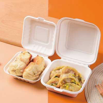 10 τμχ κουτί φαγητού μιας χρήσης κουτί κέικ δοχεία αποθήκευσης τροφίμων δίσκος σφολιάτας βιοδιασπώμενος φούρνος μικροκυμάτων μπέργκερ μπέντο κουτί Κουζινικά σκεύη