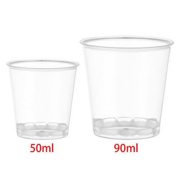 30/50X кръгли пластмасови прозрачни десертни чаши за еднократна употреба Миниатюрни кухненски съдове за еднократна употреба Frappuccino чаша