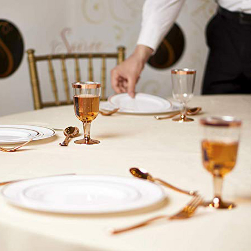 Plastikinis vyno stiklo vienkartinis puodelis Patvarus vakarėlio vestuvių plastikinis puodelis 190ml 6PC Plastikinis puodelis Bar Vyno puodelis Festivalis Plastikinis puodelis Baras