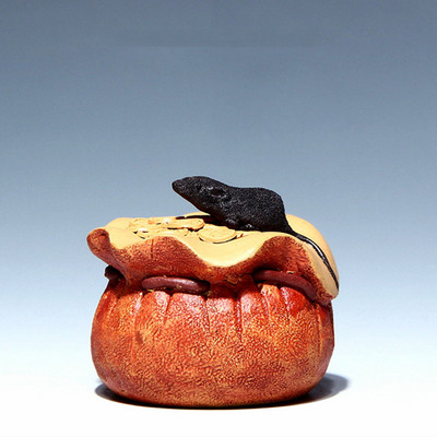 Ķīniešu Yixing purpura māla tēja mājdzīvnieku rotājumi Lucky Animal tēja figūriņa Skulptūra Amatniecība Mājas tējas galda dekorēšanas piederumi