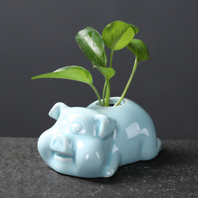 Radošums Keramika Tēja Mājdzīvnieks Jauka cūciņa statuja Puķu pods Galddators Hidroponiski augi Rotājumi Ar rokām gatavoti tējas servīzes Dekorācijas Amatniecība