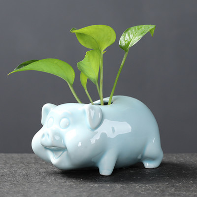 Radošums Keramika Tēja Mājdzīvnieks Jauka cūciņa statuja Puķu pods Galddators Hidroponiski augi Rotājumi Ar rokām gatavoti tējas servīzes Dekorācijas Amatniecība