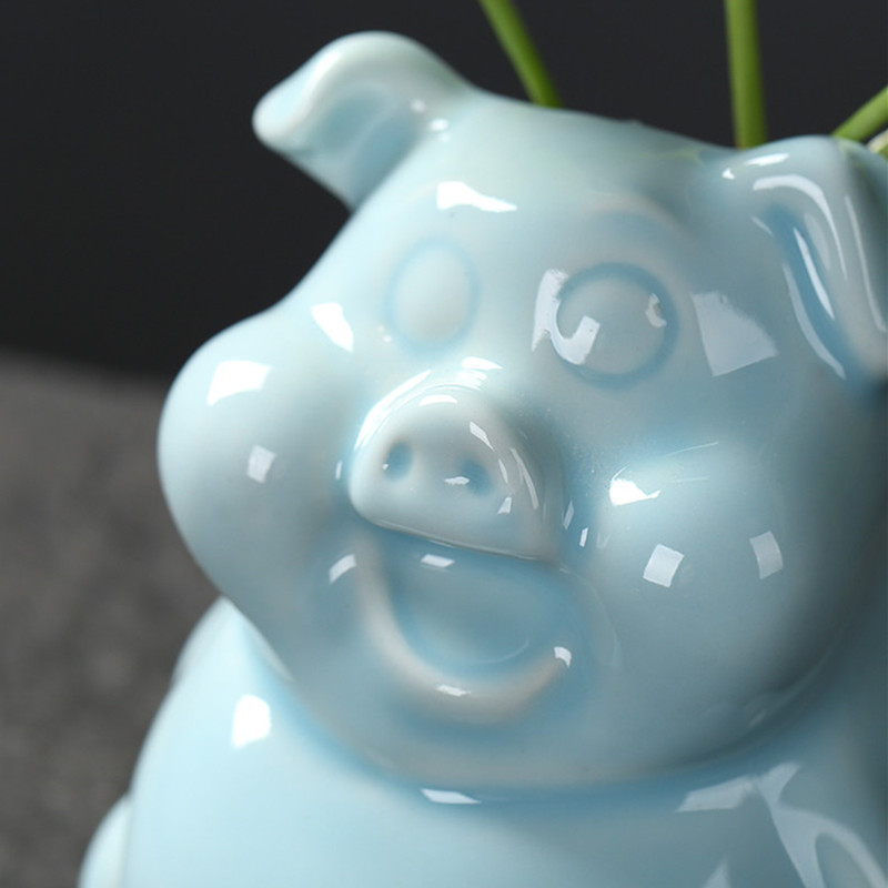 Radošums Keramika Tēja Mājdzīvnieks Jauka cūciņa statuja Puķu pods Galddators Hidroponiski augi Rotājumi Ar rokām gatavoti tējas servīzes Dekorācijas Amatniecība