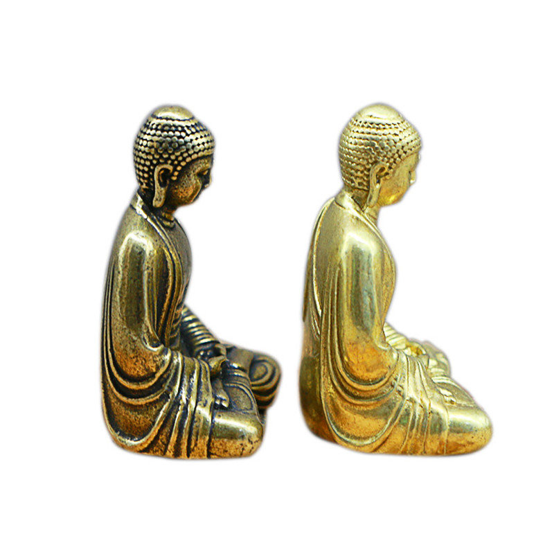 Μασίφ ορειχάλκινο άγαλμα του Βούδα Tea Pet Lucky Fengshui Στολίδι Τραπέζι τσαγιού Διακοσμήσεις επιφάνειας εργασίας Αξεσουάρ Κινεζικά αξεσουάρ τσαγιού